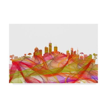 Trademark Fine Art Marlene Watson 'Honolulu Hawaii Skyline' Canvas Art, 22x32 MW00690-C2232GG